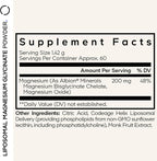 Codeage Magnesium Glycinate Powder Supplement, 2-Month Supply, Bisglycinate Magnesium Chelate, Unflavored, Liposomal Delivery, Chelated Magnesium Powder Mineral, Non-GMO Vegan, 3 oz