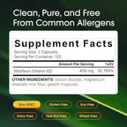 NatureBell Vitamin B2 (Riboflavin) 400mg - 240 Capsules - Supplement for Energy, Skin & Cellular Health* - Non-GMO & Gluten Free - Easily Absorbed