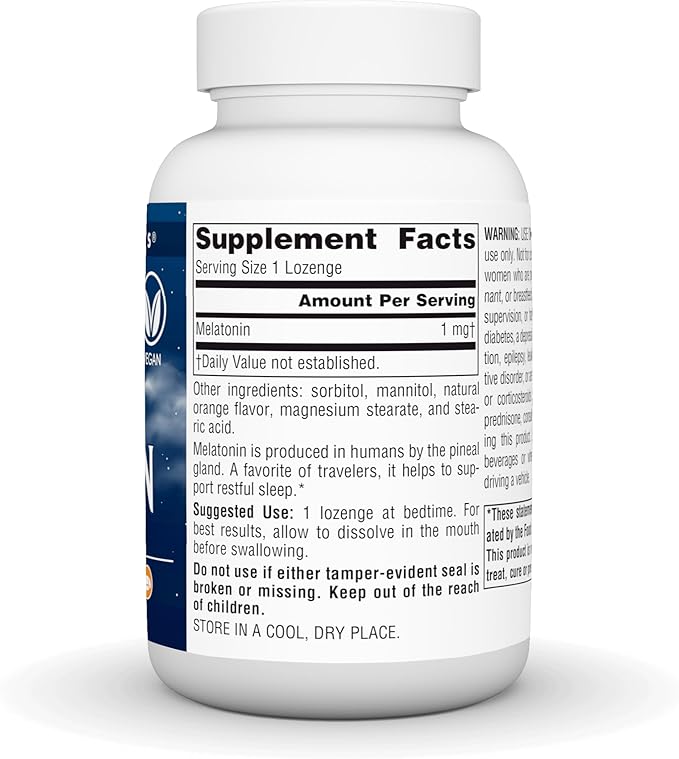 Source Naturals Sleep Science Melatonin, Helps Promote Sleep* - 1 mg - 300 Orange Flavored Lozenges