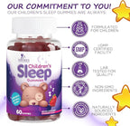 Kids Melatonin Gummies - 2mg Melatonin Per Serving - Children's Melatonin Gummy for Restful Sleep - Best Children's Chewable Sleep Supplement - Vegan, Non-GMO, Natural Berry Flavor - 60 Gummies