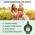 Magnesium Glycinate Liquid Drops Supplement, with Magnesium Glycinate 500mg Ashwagandha, L - Theanine, Chamomile -Support Stress Relief, Bone, Muscle, Mood Mixed Berry Flavor 2Pack