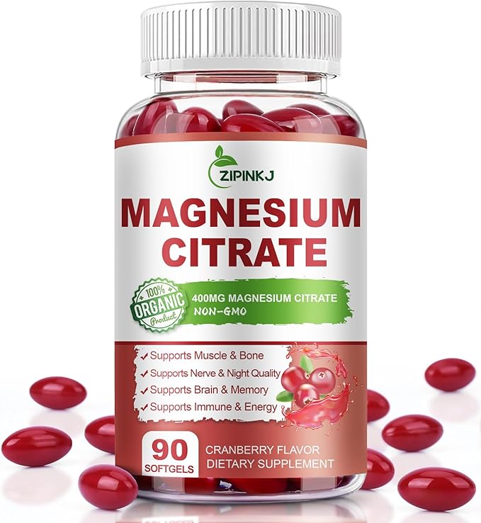 Magnesium Citrate 400mg, High Absorption Magnesium Citrate Supplement with Vitamin D3, Vitamin B6 and Cranberry Extract, Improved Night Quality Muscle & Bone for Women and Men, 135-Day Supply
