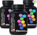 Age Defense Beauty Collagen Matrix - 2,000mg Multi Collagen Biotin Keratin Hyaluronic Acid Saw Palmetto Supplement Complex - DHT Blocker for Men & Women for Hair Growth - 3-PACK, 270 Gluten-Free Caps