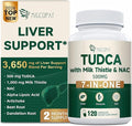 Migcopat 7-in-One TUDCA Supplement, 3650mg with Milk Thistle, NAC, Alpha Lipoic Acid, Dandelion Root, Bile Salts TUDCA for Liver Cleanse Detox & Repair, Bile Flow and Digestive Support - 120 Capsules