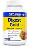 Enzymedica Digest Gold + ATPro, Maximum Strength Digestive Enzymes, Helps Digest Large Meals for Instant Bloating Relief, 45 Capsules