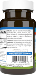 Carlson - Vitamin A, 15000 IU Palmitate (4500 mcg RAE), Vision Health & Healthy Skin, Immune Function, 240 Softgels (Pack of 2)