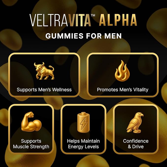 Alpha Shilajit Gummies, Pure Himalayan Shilajit for Men, Tongkat Ali, Ashwagandha KSM 66, Advanced VeltrAbsorb™, 76%+ Fulvic Acid & 92+Trace Minerals, Vegan Sugar-Free