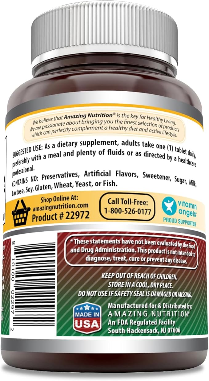Amazing Formulas Iron as Ferrous Sulfate Supplement | 65 Mg | Tablets | Non-GMO | Gluten Free | Made in USA (240 Count | 2 Pack)