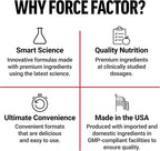 Force Factor Ultra Berberine Enhanced Absorption, with Ceylon Cinnamon, Dihydroberberine & Chromium, 5X Absorption, 2X Longer Lasting, Promote Lean Body Mass, 60 Vegetable Capsules
