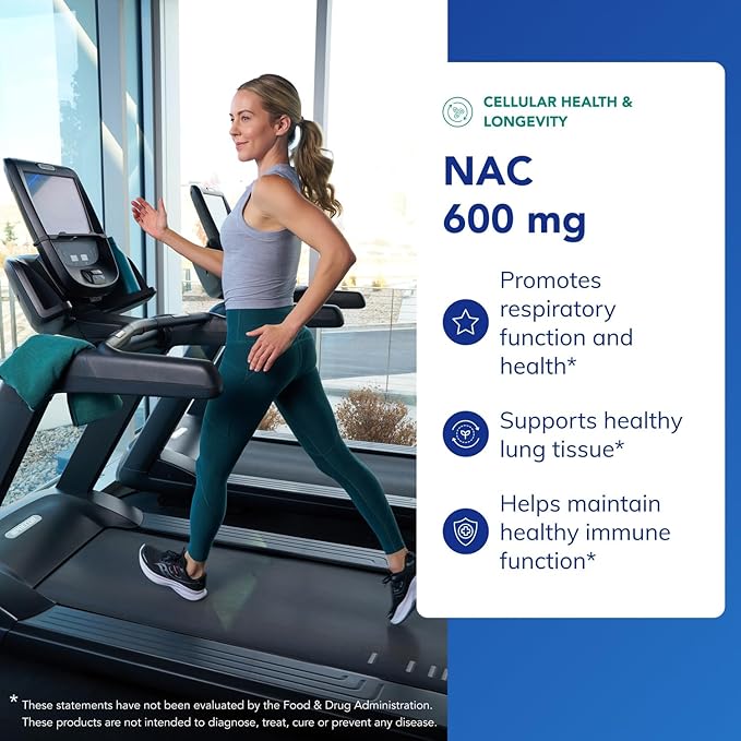 Pure Encapsulations NAC 600 mg - N-Acetyl Cysteine NAC Supplement for Lung Health & Immune Support, Liver Support & Antioxidants* - with Freeform N-Acetyl-L-Cysteine - 180 Capsules