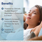 Jarrow Formulas Magnesium L-Threonate, MagMind Productivity, High Absorption Magnesium, Brain Supplements for Memory and Focus, 60 Veggie Capsules, Up to a 30 Day Supply