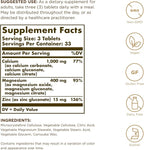 Solgar Calcium Magnesium Plus Zinc, 100 Tablets (Pack of 3) - Promotes Healthy Bones and Teeth - Supports Nerve & Muscle Function - Non-GMO, Vegan, Gluten Free, Dairy Free, Kosher - 100 Total Servings