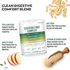 Psyllium Husk Powder 4in1 Digestive Fiber Supplement - Gut Health, Bloat Relief for Women and Men, Soluble and Insoluble Psyllium Husk Fiber Powder, Vitamin B2 - Vegan, Unflavored, Sugar-Free, 2-PACK