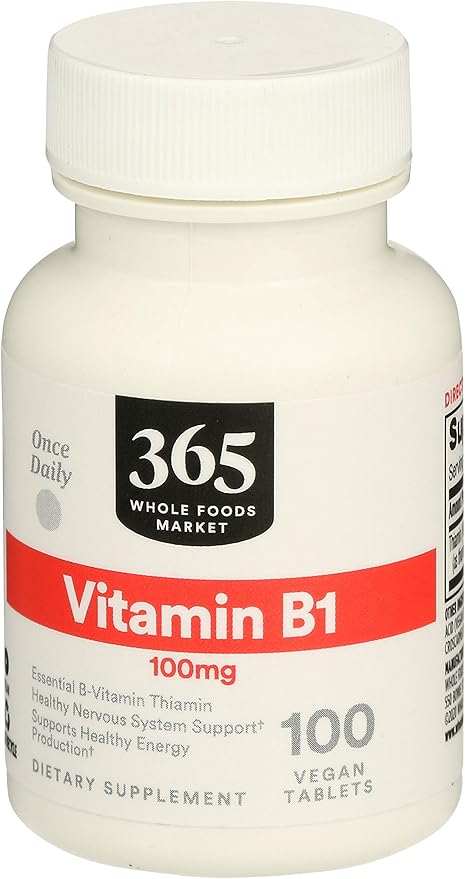 365 by Whole Foods Market, Vitamin B1 100Mg, 100 Tablets (Pack of 2)