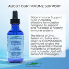 Eidon Ionic Minerals Immune Support Supplement Liquid Concentrate - Mineral Drops with Zinc, Selenium, Support & Maintain Immune System, Bioavailable, No Preservatives - 2 oz (Pack of 2)