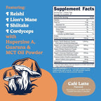 Nutricost Nutrizen AM Focus Adaptogenic Mushroom Drink (Cafe Latte Flavored) 30 Servings - Includes Reishi, Lion's Mane, Shiitake, Cordyceps