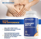 BioMatrix Saccharomyces boulardii Probiotic Supplement w/L. paracasei, L. rhamnosus, Bifidobacterium, Acidophilus – Prebiotic Complement – Temp-Stable, 30-60 Day Supply