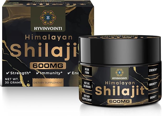 600mg Shilajit Pure Himalayan Organic Shilajit Resin-Shilajit Resin Organic Gold Grade,100% Pure Organic Shilajit for Energy& Immune Support,Rich in Fulvic Acid& 85+Trace Minerals,1 Pack