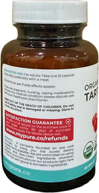 Organic Tart Cherry Capsules - High Strength Organic Tart Cherry 500mg 4:1 Extract- 1 Capsule Per Serving for Uric Acid Support - Vegan Non-GMO & Made in the USA (2 Months Supply)