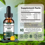 Magnesium Glycinate 500mg - Liquid Magnesium Drops, Ashwagandha, L - Theanine, Chamomile - Calm & Stress Relief, Relaxation, Restful Sleep, Muscle Heart Health, Vegan - 2 Fl Oz (30 Days)