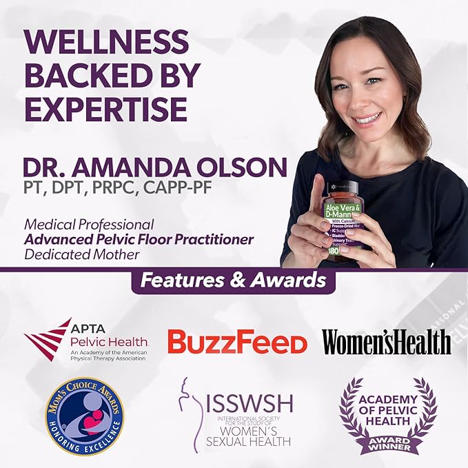 Probiotics for Women with Aloe Vera, and D-Mannose for Complete Wellness That Supports: UTI; BV; YI, and Vaginal Health and is Non-GMO - Vegan with 240 Veg Pills