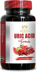 Natural URIC Acid Formula - Organic Uric Acid Supplement with Tart Cherry Extract, Uric Acid Control, Milk Thistle, Joint Health Supplement - 1 Bottle 60 Capsules