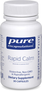 Pure Encapsulations Rapid Calm - Stress & Sleep Support Supplement - Contains Vitamin B6, Zembrin & Suntheanine L-Theanine - Non-GMO, Gluten-Free & Vegan - 30 Capsules