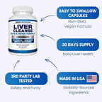 Arazo Nutrition Liver Cleanse Detox & Repair Formula – Milk Thistle Herbal Support Supplement: Silymarin, Beet, Artichoke, Dandelion, Chicory Root (Pack of 2)