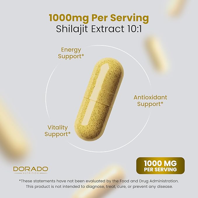 Shilajit Capsules with 85+ Trace Minerals (75 Day Supply, 1000mg Extract per Serving) Himalayan Shilajit for Men & Women with Fulvic Acid - Third Party Tested Supplement, Non GMO, Vegan & USA Made