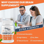 17-in-1 Brain Supplement for Memory and Focus - Nootropic Brain Supplement for Concentration, Clarity, Energy & Focus - Natural Caffeine Blend with Vitamins, Amino Acids & Herbal Extracts - 60 Tablets