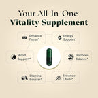 3-in-1 Organic Black Maca Root for Men and Women with Ashwagandha and Fenugreek - 1600 mg Complex - Non-GMO, Gluten-Free, Vegan (60 Capsules)
