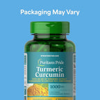 Puritan's Pride Turmeric Curcumin 1000mg, Standarized to 95% Cucuminoids, Herbal Dietary Supplement for Antioxidant Health, 120 Rapid Release Capsules