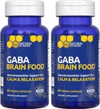 GABA Brain Food - GABA Supplement with L-Citrulline & Grape Seed Extract - Supports Calm & Relaxation - Nighttime Sleep Aid - Supports Production of Gamma Aminobutyric Acid - 120 L-Citrulline Capsules