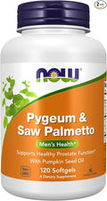 NOW Foods Pygeum & Saw Palmetto 120 Softgel (Pack of 2)