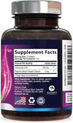 CoQ10 Softgels - Ultra High Absorption Coenzyme Q10 200mg Per Serving - Co Q 10 Softgel Supplement With Black Pepper, Energy & Heart Support Antioxidant - for Women & Men, Bottled USA - 240 Softgels