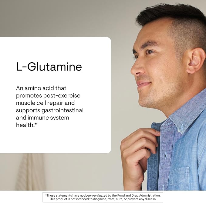 THORNE - L-Glutamine - Amino Acid Supplement for Immune System & GI Health - Promotes Post-Exercise Muscle Cell Repair* - Third-Party Certified - Gluten, Dairy & Soy-Free - 90 Capsules