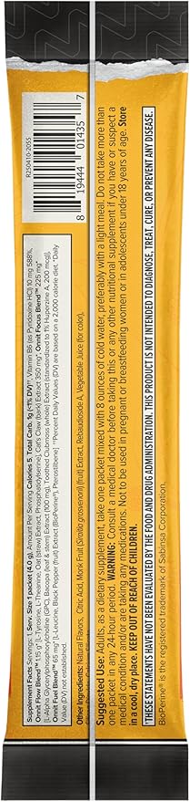 ONNIT Alpha Brain Instant Cognitive Support Drink Mix, Nootropic Supplement for Focus, Memory and Clarity, Peach Flavor, 0.13 oz Packets, 30 Count