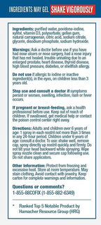 Nasal Cleanse Solution Spray, Povidone Iodine with Vitamin D3 & Xylitol, Cleans Nasopharynx, For Cold Allergy Sinus Relief, Laboratory Tested Patented Formula, Fast Acting & Long Lasting, 3 pk
