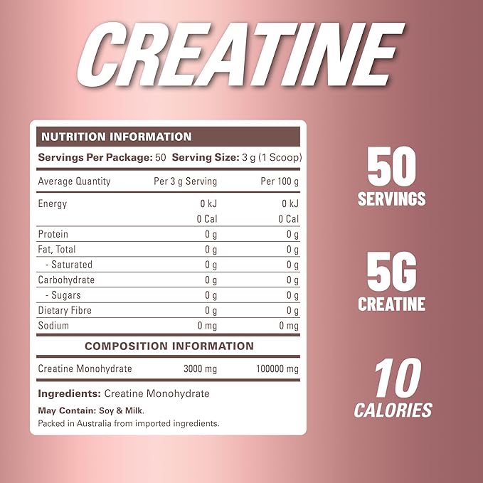 EHP Labs CREA-8 Creatine Monohydrate Powder - Unflavored Creatine Powder for Muscle Growth, Increased Strength, Enhanced Energy Output and Improved Performance - 50 Servings (250g)