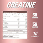 EHP Labs CREA-8 Creatine Monohydrate Powder - Unflavored Creatine Powder for Muscle Growth, Increased Strength, Enhanced Energy Output and Improved Performance - 50 Servings (250g)