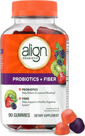 Align Probiotic, Probiotics + Fiber Gummies, Probiotics Help Relieve Occasional Bloating*, Fiber Helps Support a Healthy Digestive System*, #1 Doctor Recommended Probiotic Brand‡, 90 Gummies