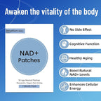 NAD+ Patches for Women & Men with Nicotinamide and Resveratrol-30 Patches, Premium 8-Hour Extended-Release Formula, Vegan