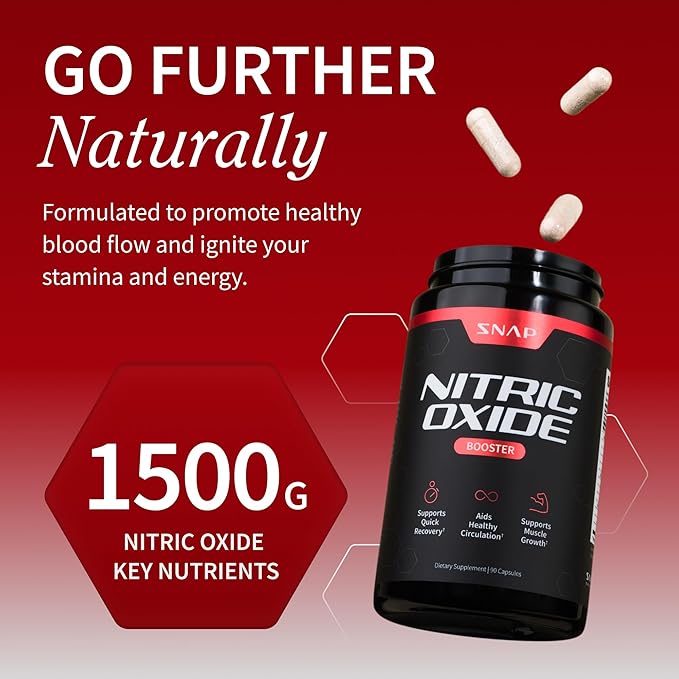 Snap Supplements Big Boy Bundle, Includes Prostate Health with Saw Palmetto for Men, Testo Booster for Men & Nitric Oxide Booster, 90 Capsules Each