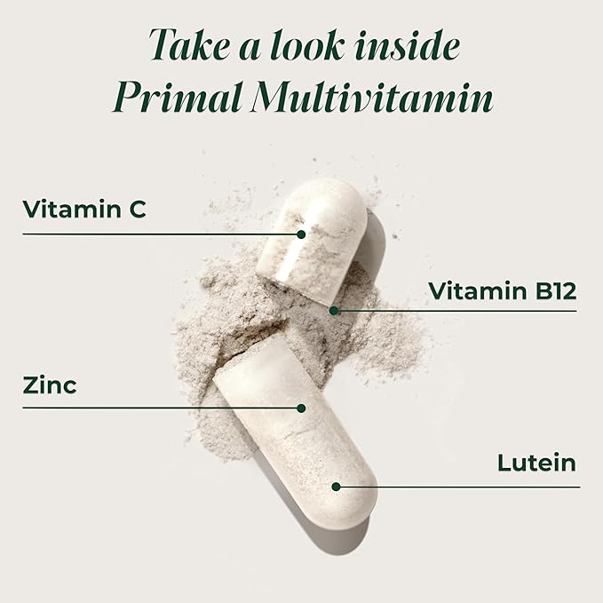 Primal Harvest Primal Multivitamin - Daily Multi-Vitamin Supplement with 21 Essential Vitamins & Minerals for Women & Men (2 Pack (30 Count))