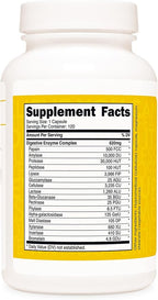 TransformHQ Digestive Enzymes Supplement (120 Capsules) - 16 Enzymes, Support Healthy Digestion