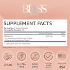 Magnesium Bisglycinate Capsules for Women - 200mg Chelated Glycinate Magnesium Supplement - Natural Supplements to Support Sleep, Mood Support & Muscle Cramps - 120 ct