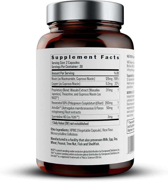 BIOSTACK NAD Regen (30 Days Supply) - Advanced NAD+ Supplement with NAD3, Yüth Spermidine, Resveratrol, Niacinamide | NMNH Alternative | Anti Aging, Longevity & Cellular Health, Vitamin B3 Complex
