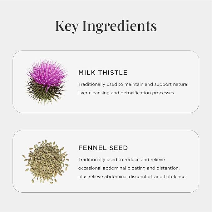 JSHealth Detox + Debloat. Bloating Relief for Women with Milk Thistle, Turmeric, and Fennel. Liver Health and Gut Support. Nutritionist-Formulated (120 Tablets)