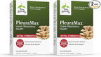Terry Naturally PleuraMax Extra Strength -Upper Respiratory Health Supplement -Sourced from Oyster Mushrooms -Includes Vitamin C & Zinc for Immune Support -Vegan -15 Capsules (15 Servings) - 2 Pack