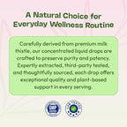 Milk Thistle Drops with 80% Silymarin Flavonoids – Vegan, Non-GMO, Fast-Absorbing – Easily Mix with Drinks – Milk Thistle Supplement for Liver, Immune Care and Antioxidant Support (Mixed Berry, 60 mL)